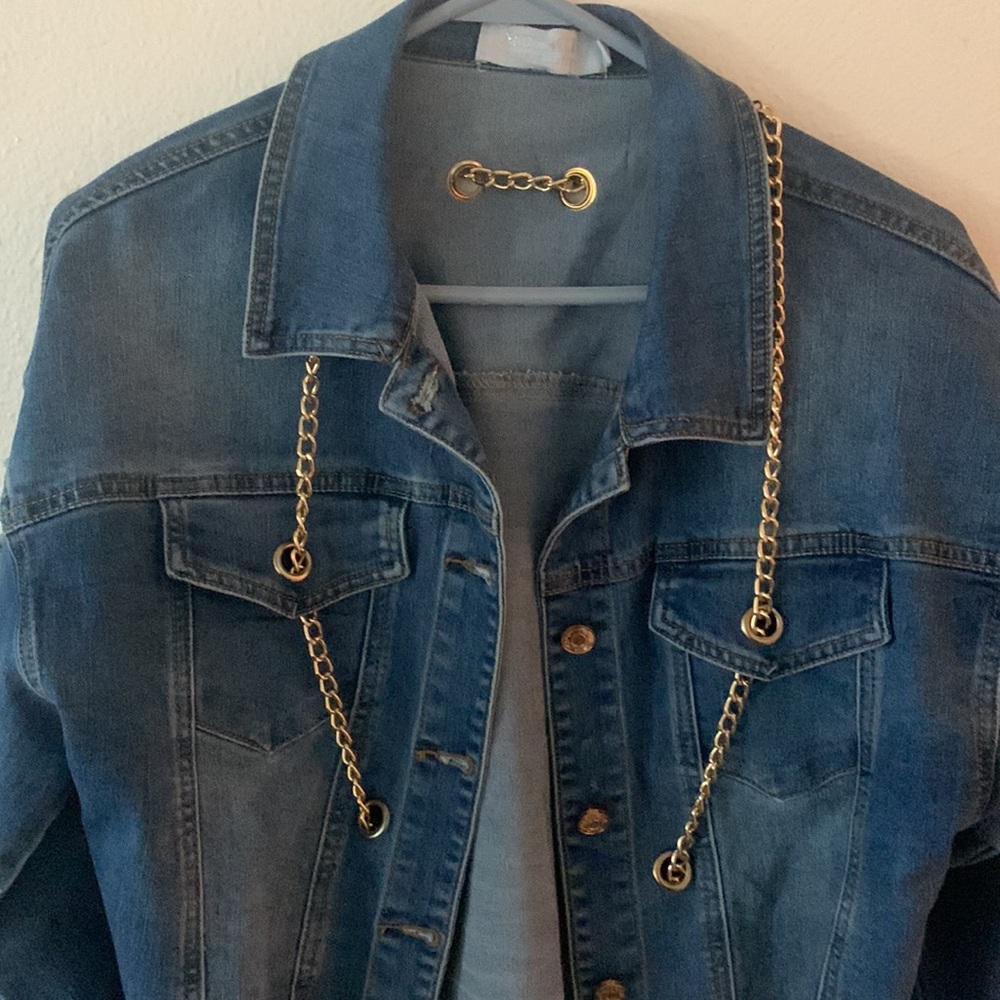 Denim Chain Jacket - Picture 9 of 14